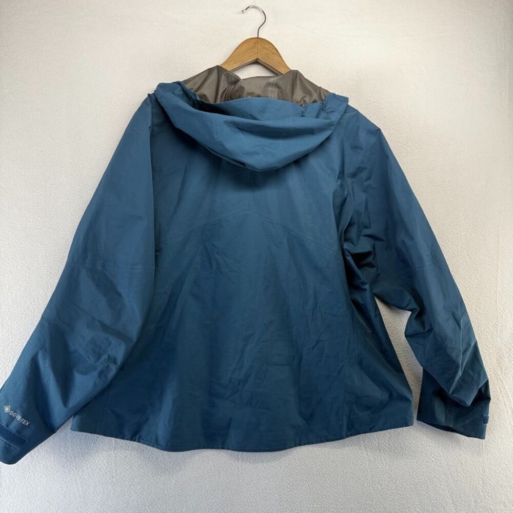 REI Rain jacket Women's 2XL Blue Full Zip Goretex Hooded Hood Waterproof Outdoor - Picture 8 of 13